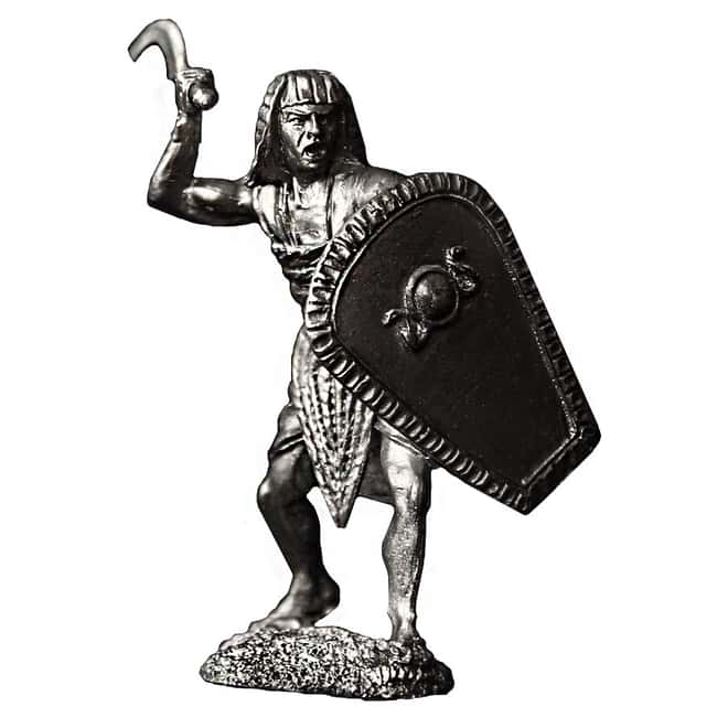 Antiqued Silver Art of War Series Warriors (5-Piece Set)
