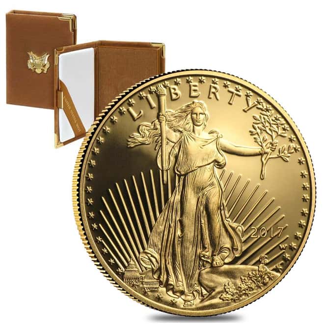2017-W 1 oz $50 Proof Gold American Eagle (w/Box & COA)
