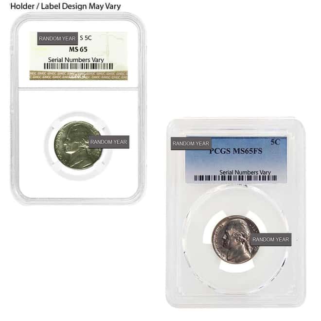 Jefferson Nickel 5C NGC/PCGS MS 65 (Random Year)