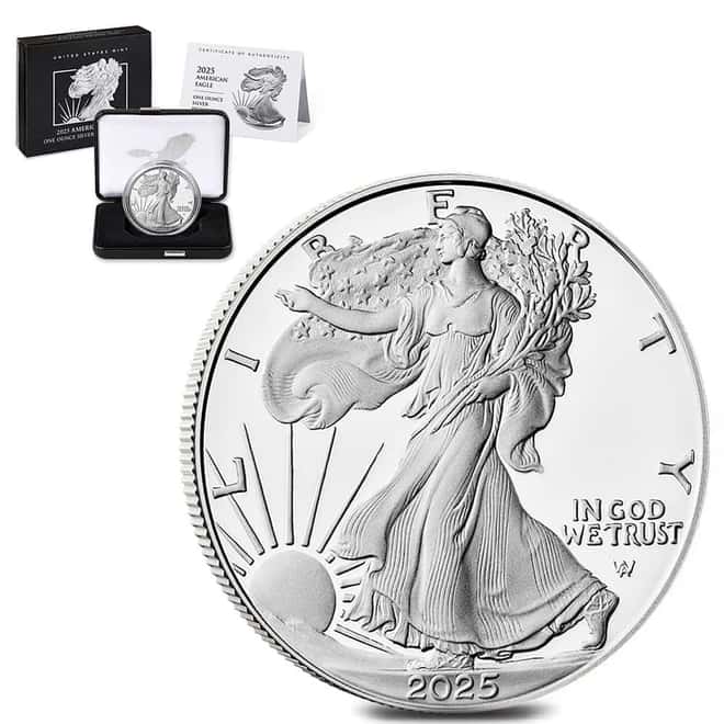 2025-W 1 oz Proof Silver American Eagle (w/Box & COA)