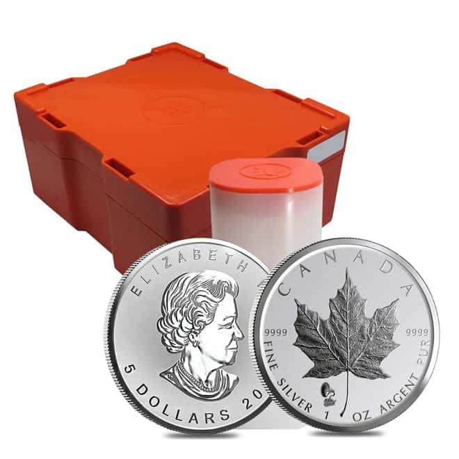 2019 1 oz Silver Canadian Maple Leaf Phonograph Privy Reverse Proof .9999 Fine $5 Coin BU