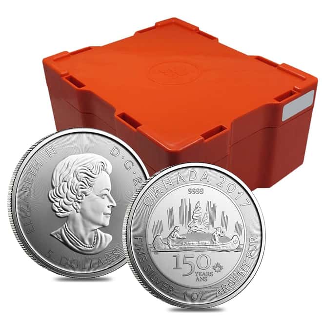 2017 1 oz Silver Canadian 150th Annv. Special Edition Voyageur $5 Coin BU