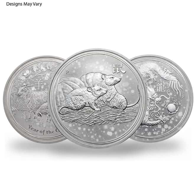MILKY - 1 oz Lunar Year Silver Coin Australian Perth Mint (Random Year, Random Design)