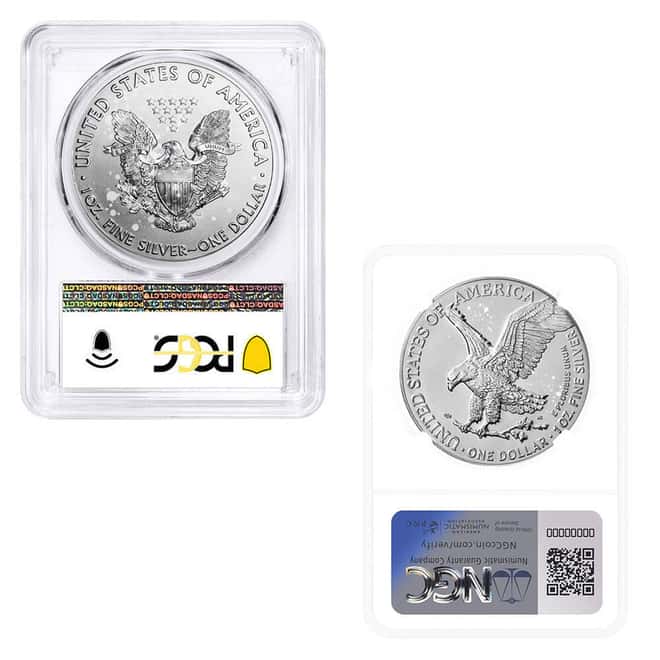 MILKY - 1 oz Silver American Eagle NGC/PCGS MS 70 (Random Year)