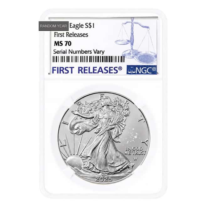 MILKY - 1 oz Silver American Eagle NGC/PCGS MS 70 (Random Year)