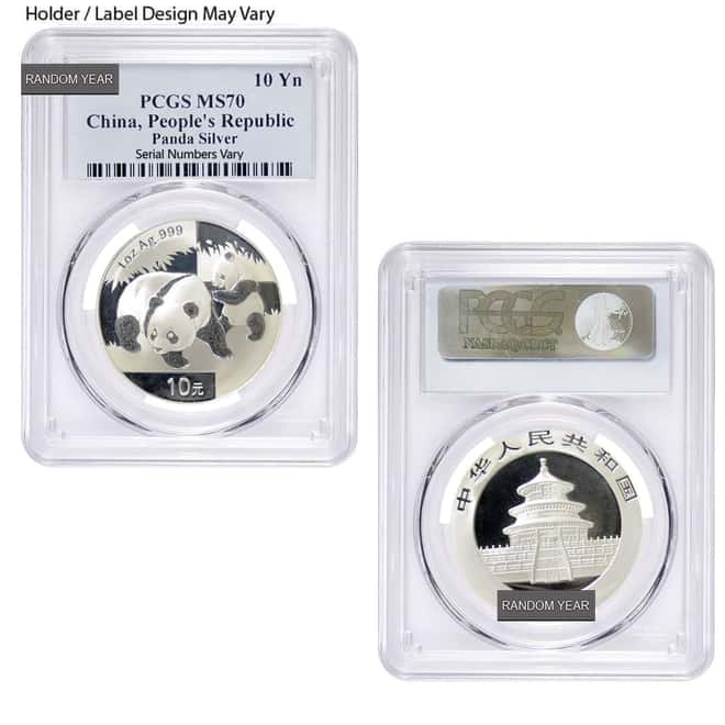 MILKY - 1 oz Chinese Silver Panda NGC / PCGS MS 70 (Random Year)