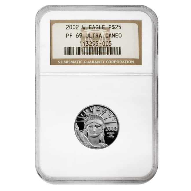 2002 W 1.85 oz Proof Platinum American Eagle 4-Coin Set NGC PF 69 UCAM