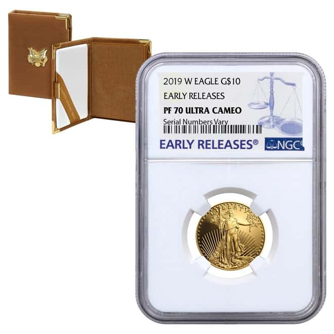 2019-W 1.85 oz Proof Gold American Eagle 4-Coin Set NGC PF 70 Early Releases