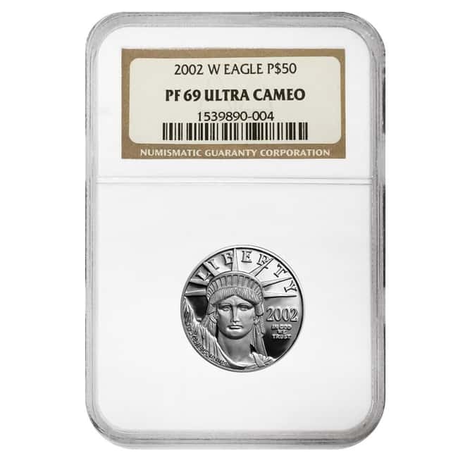 2002 W 1.85 oz Proof Platinum American Eagle 4-Coin Set NGC PF 69 UCAM