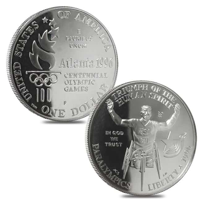 1995-1996 US Mint Atlanta Olympic Games Commemorative 16-Coin Proof Set (w/Box & COA)