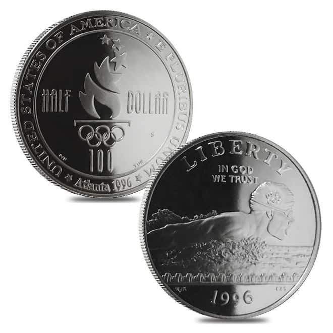 1995-1996 US Mint Atlanta Olympic Games Commemorative 16-Coin Proof Set (w/Box & COA)