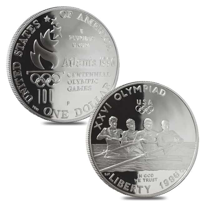 1995-1996 US Mint Atlanta Olympic Games Commemorative 16-Coin Proof Set (w/Box & COA)