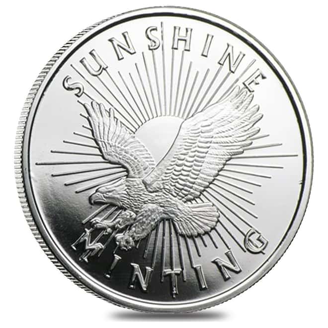 1/2 oz Sunshine Mint Silver Round .999 Fine