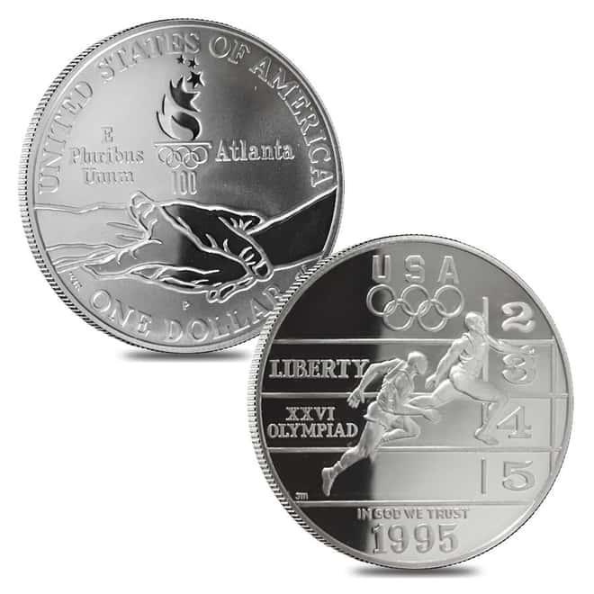 1995-1996 US Mint Atlanta Olympic Games Commemorative 16-Coin Proof Set (w/Box & COA)