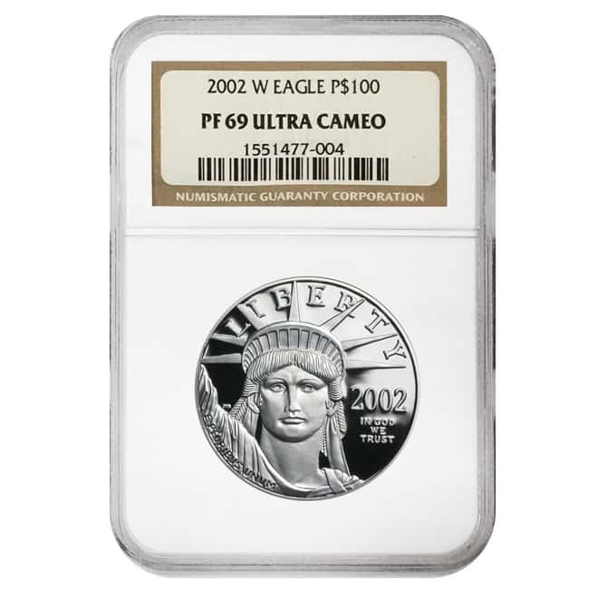 2002 W 1.85 oz Proof Platinum American Eagle 4-Coin Set NGC PF 69 UCAM