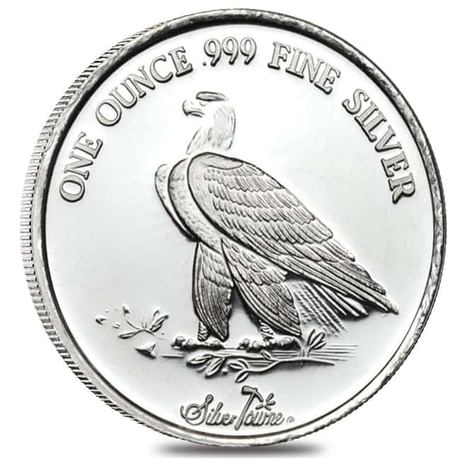 1 oz SilverTowne Indian Silver Round .999 Silver 
