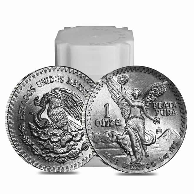 Roll of 20 - 1985 1 oz Mexican Silver Libertad Coin BU