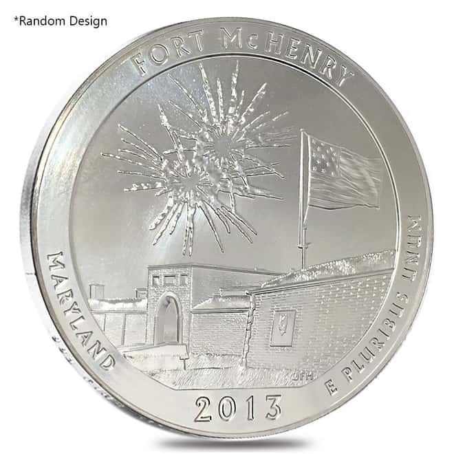 5 oz Silver America the Beautiful ATB Coin Random Design (Scruffy)