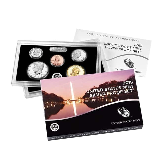 2018-S US Mint Silver Proof 10-Coin Set (w/Box & COA) 