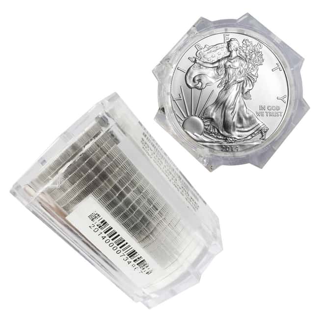 Roll of 20 - 2014 (S) 1 oz Silver American Eagle NGC Gem UNC Early Releases (Sealed Tube)