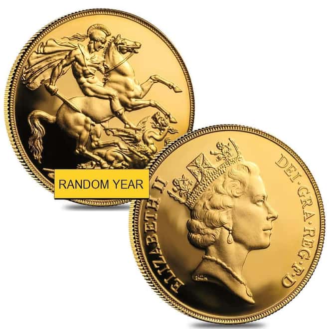 British Gold Proof Sovereign Coin (Random Year, Elizabeth II)