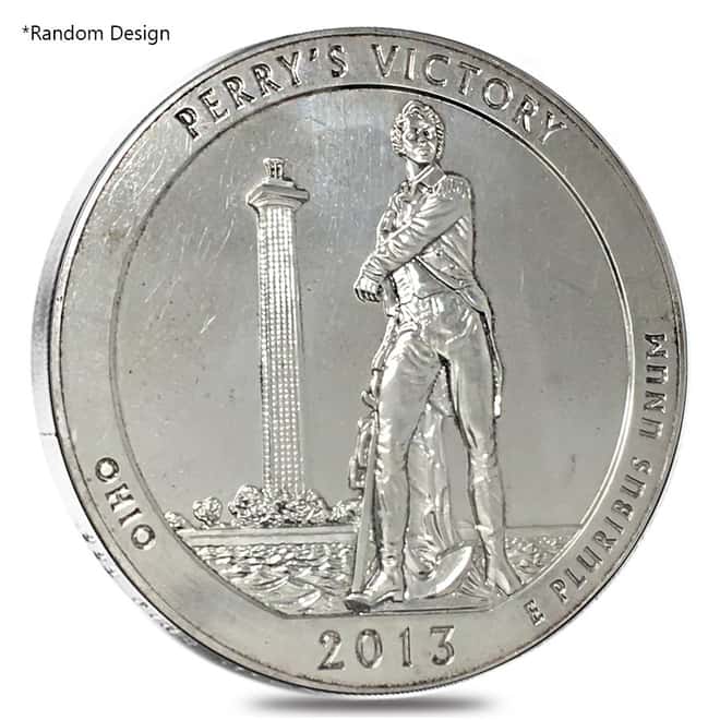 5 oz Silver America the Beautiful ATB Coin Random Design (Scruffy)