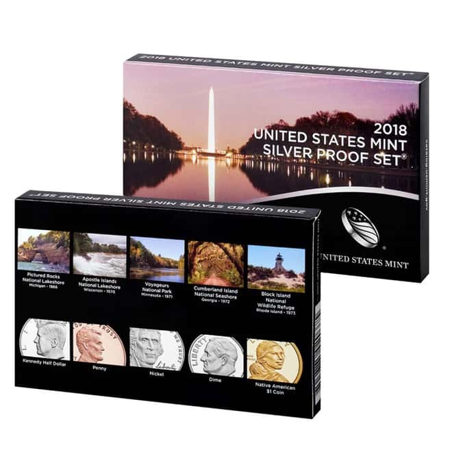 2018-S US Mint Silver Proof 10-Coin Set (w/Box & COA) 