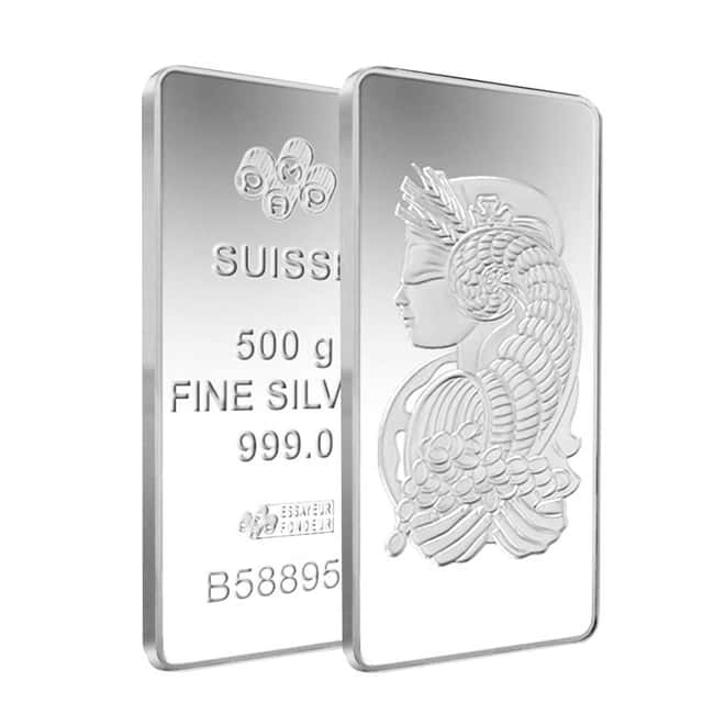 500 gram Silver Bar PAMP Suisse Lady Fortuna .999 Fine