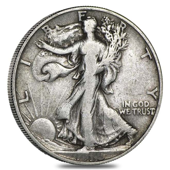 $10 Face Value Walking Liberty Half Dollars 90% Silver 20-Coin Roll - No Dates