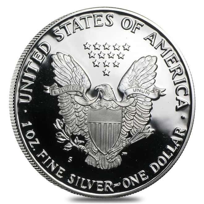 1990-S 1 oz Proof Silver American Eagle (w/Box & COA) 