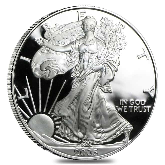 2005-W 1 oz Proof Silver American Eagle (w/Box & COA)