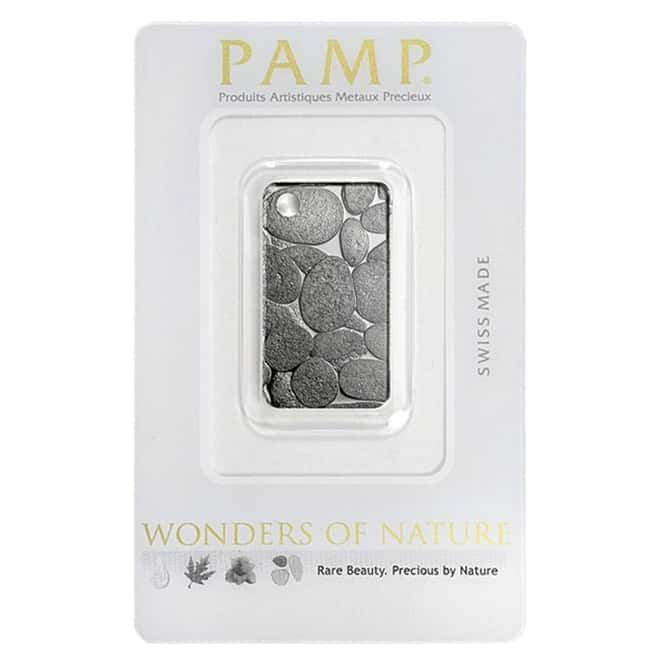 10 gram PAMP Suisse River Stones Silver Ingot Pendant