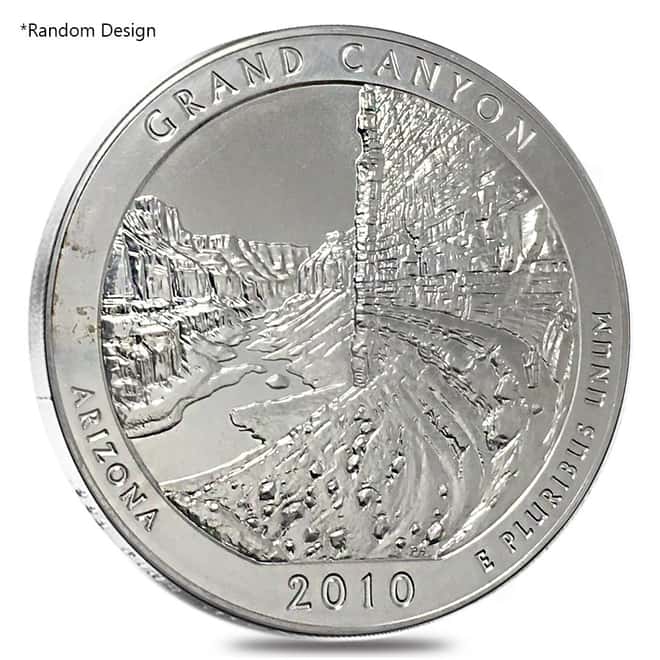 5 oz Silver America the Beautiful ATB Coin Random Design (Scruffy)