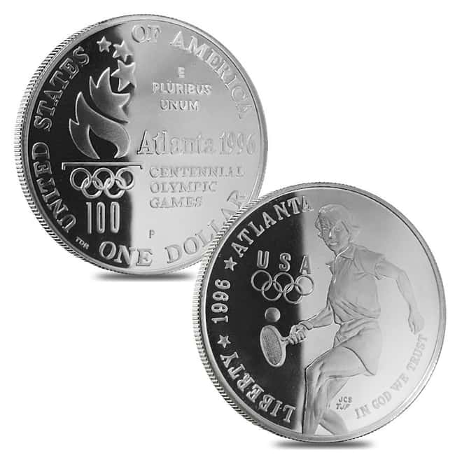 1995-1996 US Mint Atlanta Olympic Games Commemorative 16-Coin Proof Set (w/Box & COA)