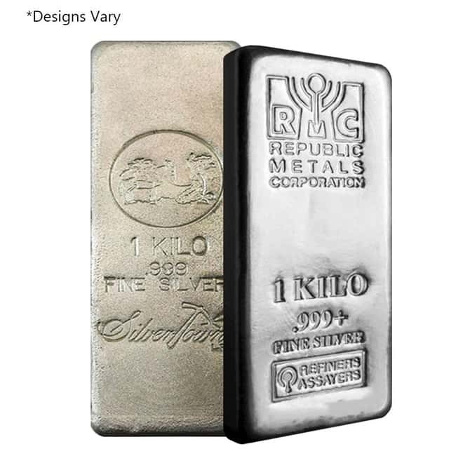 1 Kilo Generic Silver Bar .999 Fine (IRA-approved) 