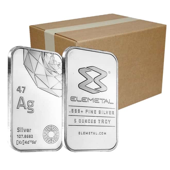 Elemetal Mint 5 oz Silver Bar .999 Fine