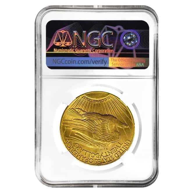 1911 D $20 Gold Saint Gaudens Double Eagle Coin NGC MS 63
