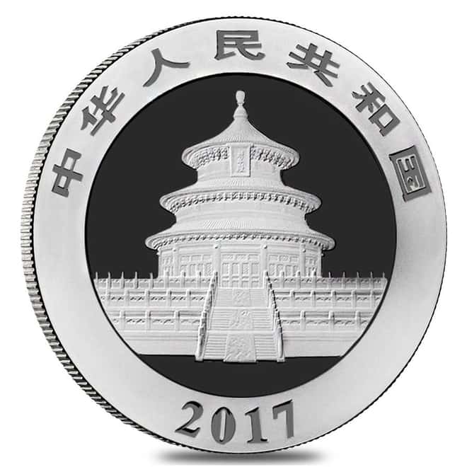 2017 30 gram Chinese Silver Panda 10 Yuan .999 Fine BU In Capsule