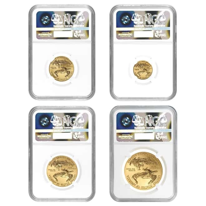 2019 1.85 oz Gold American Eagle 4-coin Set NGC MS 69 Early Releases