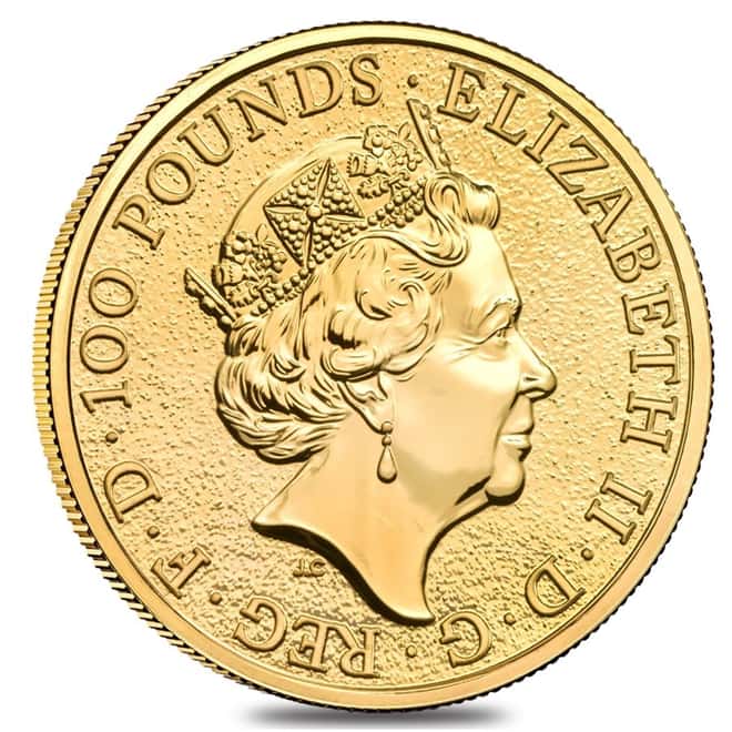 2019 Great Britain 1 oz Gold Queen's Beasts (Falcon) Coin .9999 Fine BU