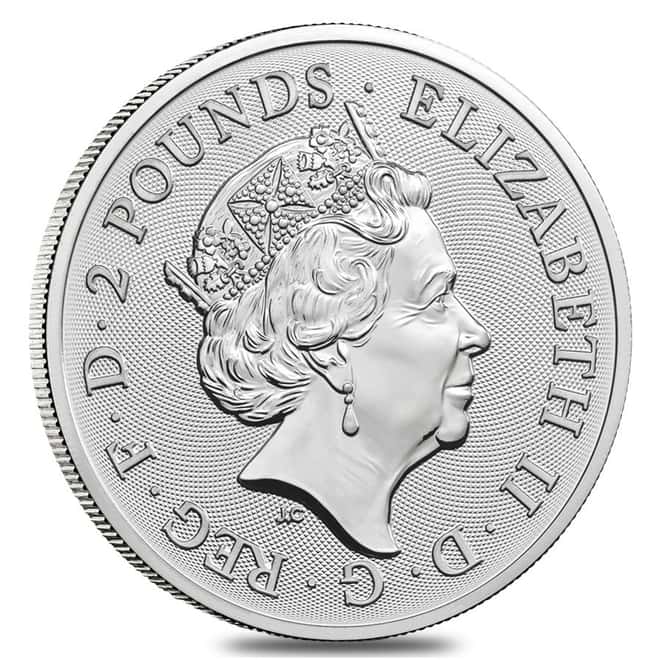 2019 Great Britain 1 oz Silver Year of the Pig Coin .999 Fine BU In Cap