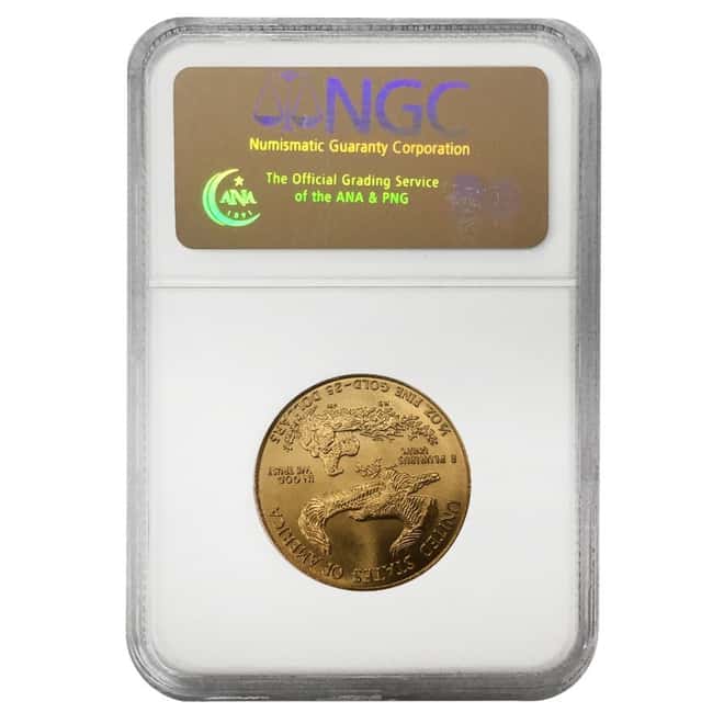 1996 1/2 oz $25 Gold American Eagle NGC MS 69