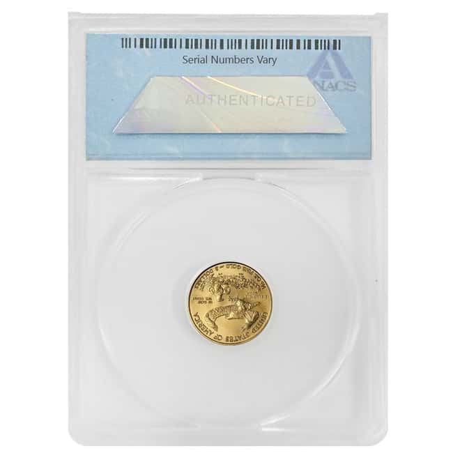 1/10 oz $5 Gold American Eagle ANACS MS 70 (Random Year)