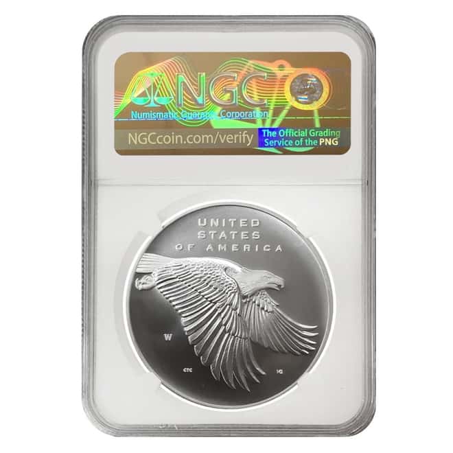 2017 W 1 oz American Liberty Enhanced Uncirculated Silver Medal NGC SP 69 ER (Flag Label)