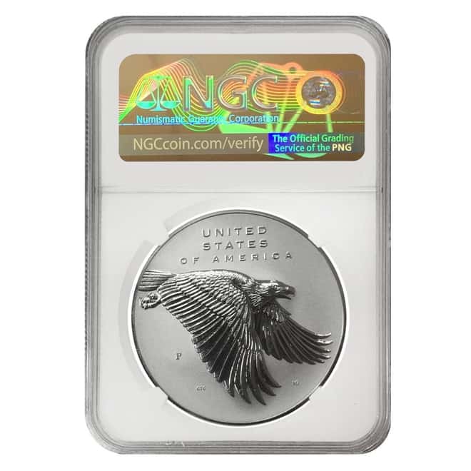 2017 P 1 oz American Liberty Reverse Proof Silver Medal NGC PF 69 ER (Flag Label)