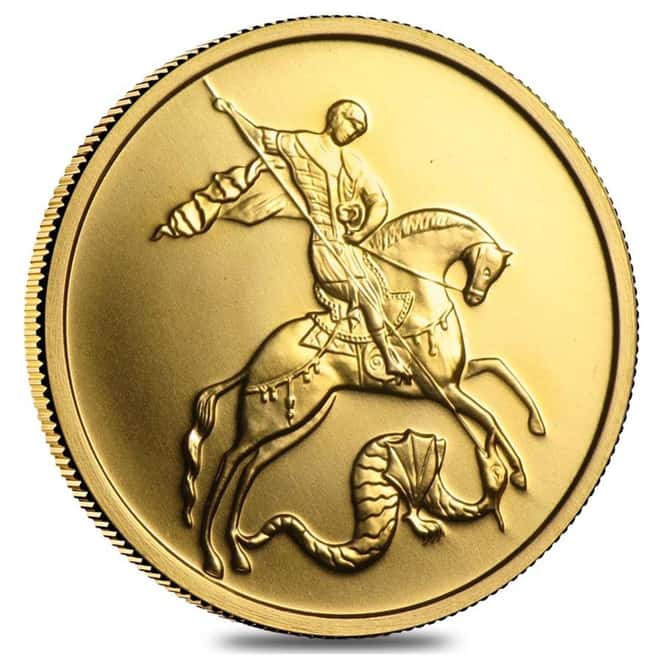 50 Roubles Russia St. George Gold Coin AU/BU (Random Year)