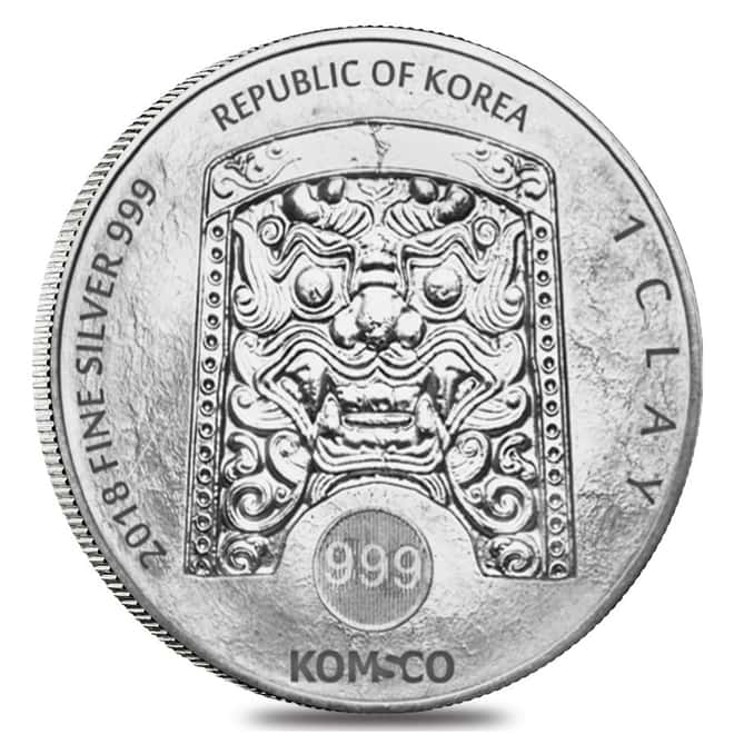 2018 1 oz South Korea Silver ZI:SIN Canis Medal BU