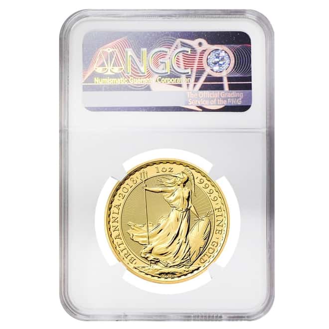 2017 Great Britain 1 oz Gold Britannia Coin NGC MS 65 Mint Error