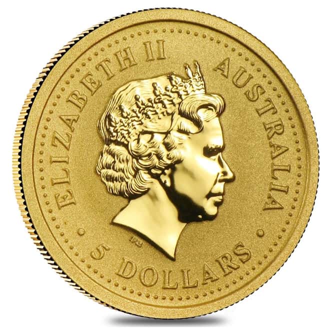 2005 1/20 oz Gold Lunar Year of The Rooster BU Australia Perth Mint In Cap
