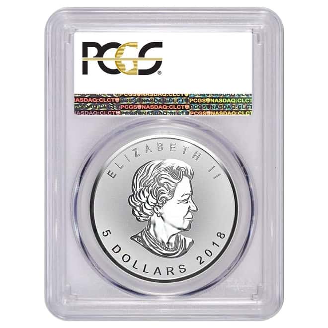 2018 1 oz Silver Canadian Maple Leaf Lunar Dog Privy PCGS MS 69 First Day of Issue